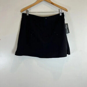 Maxine of Hollywood Womens Swim Skirt Black 12 NWT Maxine Swim